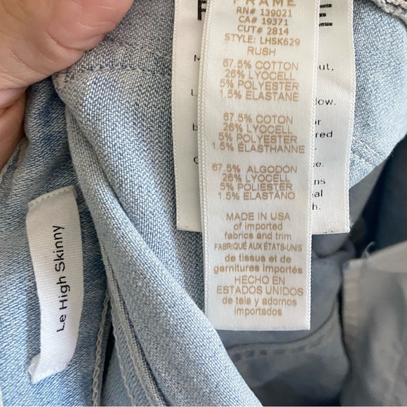 Frame Denim Le High Skinny Light Wash Jeans | Size 24 - Picture 8 of 9